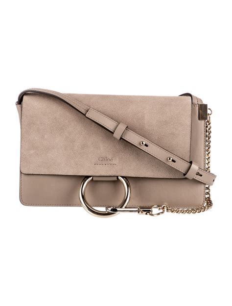 chloe faye day bag grey|chloe faye leather crossbody bag.